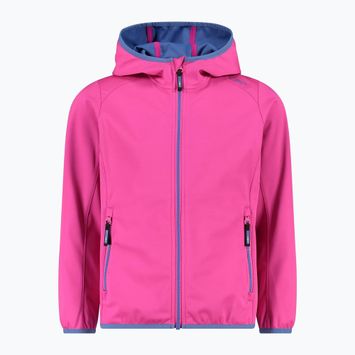 Детско софтшел яке CMP Fix Hood fuxia