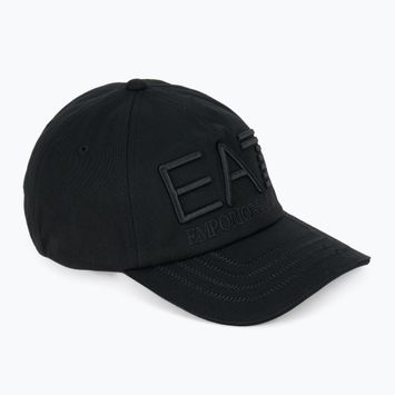 EA7 Emporio Armani Лого на влака Серия бродирана бейзболна шапка черна