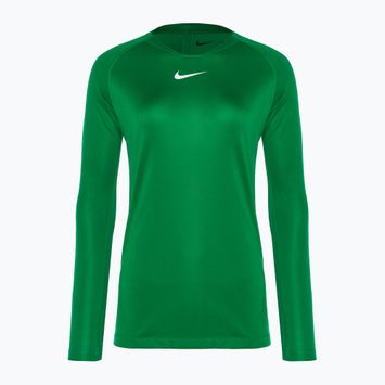Nike Dri-FIT Park First Layer LS борово зелено/бяло, дамски термален анцуг с дълъг ръкав