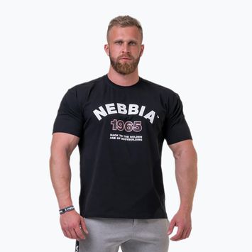 NEBBIA Golden Era мъжка тренировъчна тениска черна 1920130