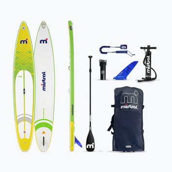 SUP дъска Mistral Adventurist Air 14'0" зелена/бяла/жълта