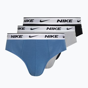 Мъжки памучни слипове Nike Everyday Stretch Brief 3 чифта star blue/wolf grey/black white