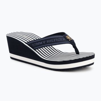 Дамски джапанки Tommy Hilfiger Stripes Wedge Beach Sandal space blue