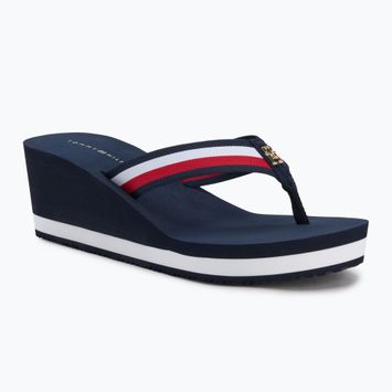Дамски джапанки Tommy Hilfiger Corporate Wedge Beach Sandal space blue