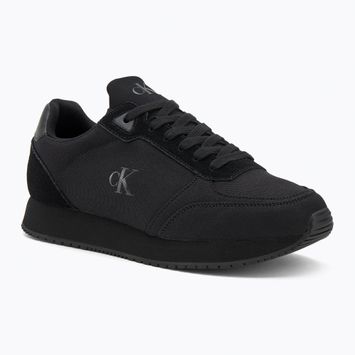 Мъжки обувки Calvin Klein YM0YM01217 Runner Sock Laceup Mg Canvas triple black