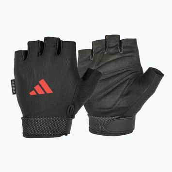 adidas Essential Регулируеми тренировъчни ръкавици черно/червено