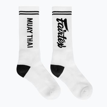 Чорапи Fairtex "Muay Thai" бели/черни
