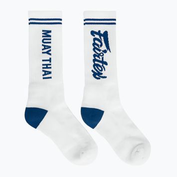 Чорапи Fairtex "Muay Thai" бели/сини