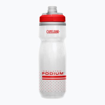 CamelBak Podium Chill 620ml огненочервена/бяла бутилка за велосипед