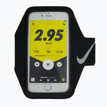 Nike Lean Arm Band лента за телефон за бягане черна/черна/сребърна