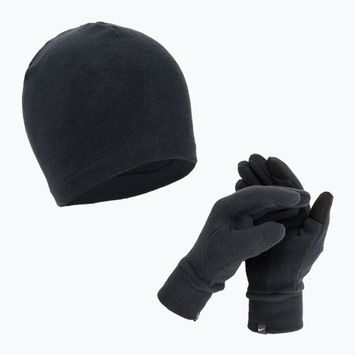 Дамски комплект Nike Fleece шапка + ръкавици черен/черен/сребърен