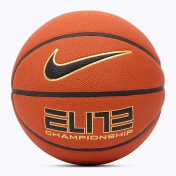 Баскетболна топка Nike Elite Championship 8P 2.0 Deflated amber court/ black/metallic gold/ black размер 6