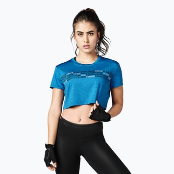 Дамска тренировъчна тениска STRONG ID Crop Knit Tee синя Z1T02350