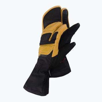 LENZ Heat Glove 8.0 Finger Cap Lobster отопляема ски ръкавица черно-жълта 1207