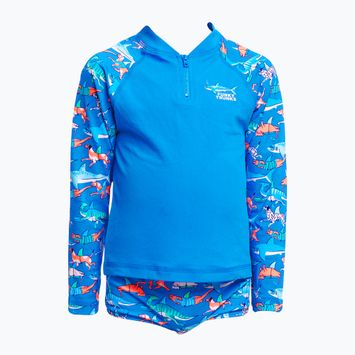 Детски бански с дълъг ръкав Funky Trunks Zippy Rash Vest fin swimming