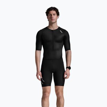 Мъжки гащеризон за триатлон 2XU Core Sleeved black/white