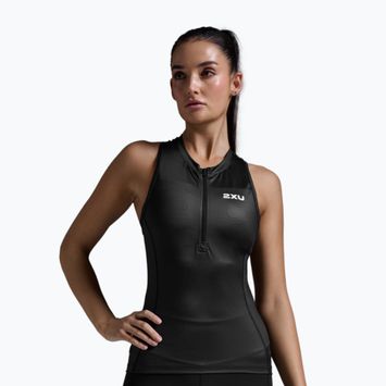 Дамски потник за колоездене 2XU Core Tri Tank black/white