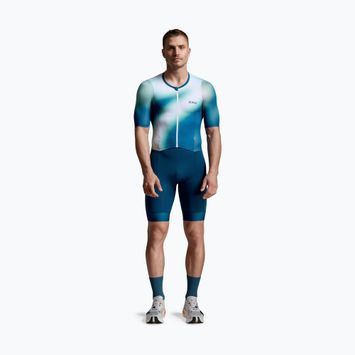 Мъжки гащеризон за триатлон 2XU Aero Hex Sleeved jelly mint/majol