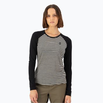 Дамски термален анцуг с дълъг ръкав Mons Royale Icon Raglan mr stripe/black