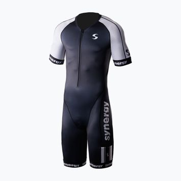Мъжки гащеризон за триатлон Synergy Elite Short Sleeve Trisuit salt & pepper