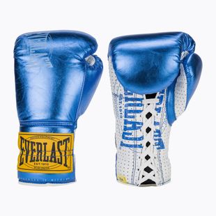 Боксови ръкавици Everlast Fight Leather blue