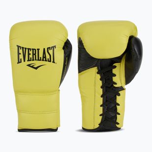 Боксови ръкавици Everlast Powerlock 2 Laced Pro Training neon yellow