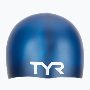 Детска шапка за плуване TYR Wrinkle-Free Silicone navy