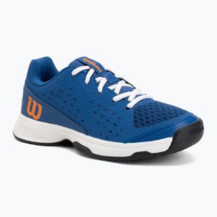 Детски тенис обувки Wilson Rush Pro Ace L Jr déjà vu blue/orange tiger/white