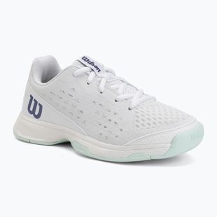 Детски тенис обувки Wilson Rush Pro Ace L Jr white/bay/skip blue