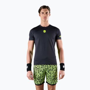 Мъжка тениска за тенис HYDROGEN Panther Tech Tee black/yellow