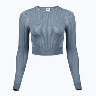 Дамски тренировъчен екип с дълъг ръкав Reebok RBK Lab Seamless Crop upgrade blue