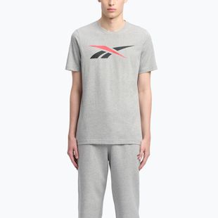 Мъжка тениска Reebok Gs Vector Tee medium grey heather/vector red