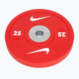 Бъмпър тежести Nike Strength Pro Urethane Bumper Plates 25 kg red/white