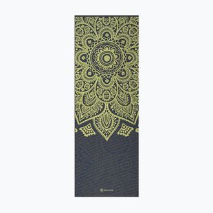 Постелка за йога Gaiam Premium Sundial Layers 6 mm black/navy/yellow