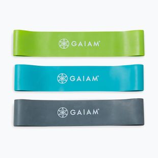 Комплект ластици за упражнения Zestaw Gaiam Restore Mini Band Kit 3 szt. green/blue/navy