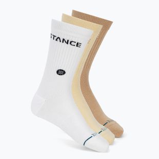 Чорапи Stance Origin Crew cream - 3 чифта