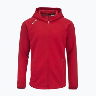 Мъжки суитшърт CCM Locker Room Full Zip SR red