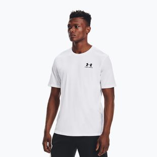 Мъжка тренировъчна тениска Under Armour Sportstyle Left Chest SS white/black