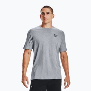 Мъжка тренировъчна тениска Under Armour Sportstyle Left Chest SS steel light heather/black