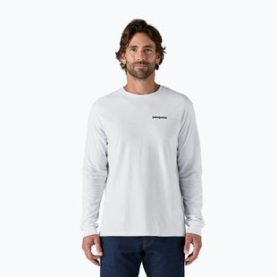 Мъжка блуза с дълъг ръкав Patagonia P-6 Logo Responsibili white