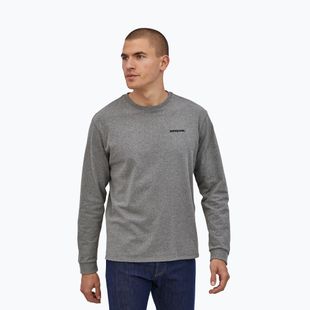 Мъжка блуза с дълъг ръкав Patagonia P-6 Logo Responsibili gravel heather