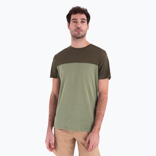Мъжка тениска за трекинг Icebreaker Merino Cool-Lite Sphere III SS Tee Colour Block lichen/loden