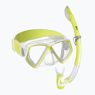 Детски комплект за шнорхелинг Mares Combo Pirate Neon yellow/white/clear 411788BB