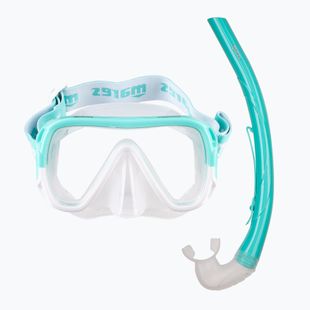 Комплект за шнорхелинг Mares Combo Keewee mint/white/clear