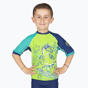 Детска тениска за плуване Mares Rashguard Shield Kid lime