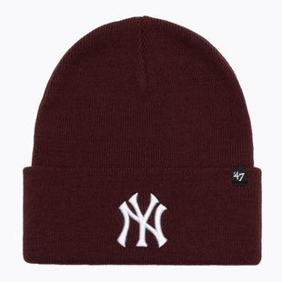 Зимна шапка 47 Brand MLB New York Yankees Haymaker dark maroon 