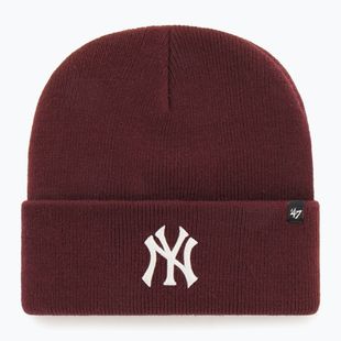 Зимна шапка 47 Brand MLB New York Yankees Haymaker dark maroon