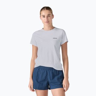 Дамска тениска за трекинг Patagonia P-6 Logo Responsibili-Tee white