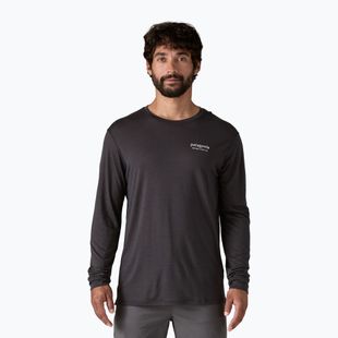 Мъжка блуза с дълъг ръкав Patagonia Cap Cool Merino Blend Graphic heritage header/black