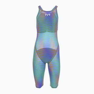 Дамски цял костюм за плуване TYR Avictor Luminins Closed Back elec lime